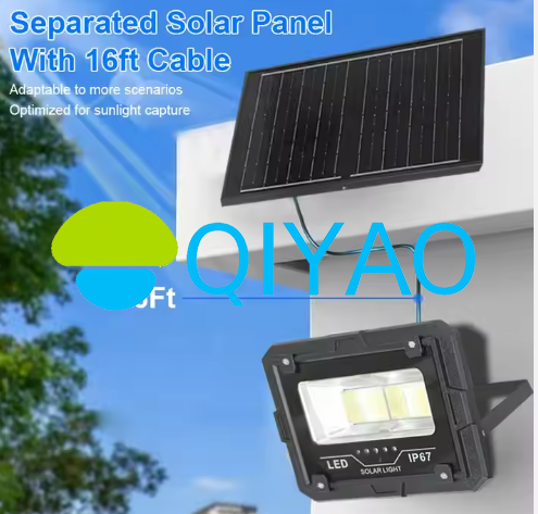 Solar Floodlight with Solar Panel